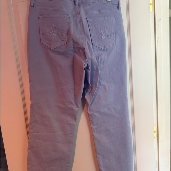 Lilly Pulitzer South Ocean High Rise Jeans Size 12  Purple Phlox NWT - Picture 2 of 5